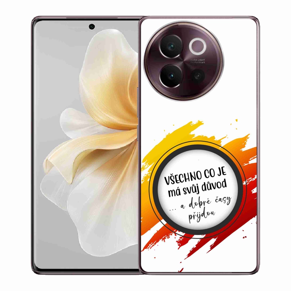 Gelový kryt mmCase na Vivo V40 Lite 5G - citát 3 bílé pozadí