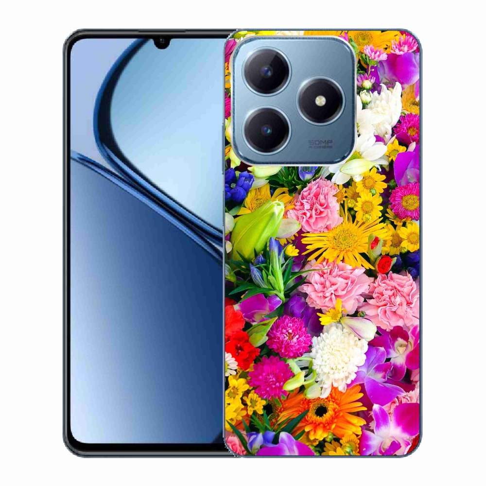 Gelový kryt mmCase na Realme C63 - květiny 12
