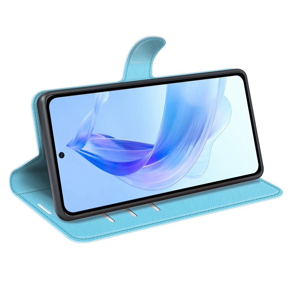 Litchi knížkové pouzdro na Honor 90 Lite - modré