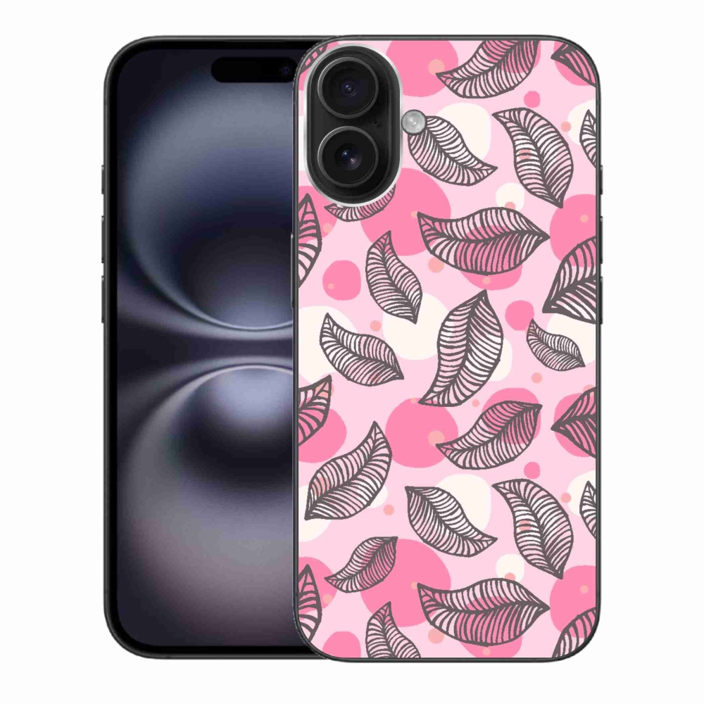 Gelový kryt mmCase na iPhone 16 Plus - kreslené padající listy