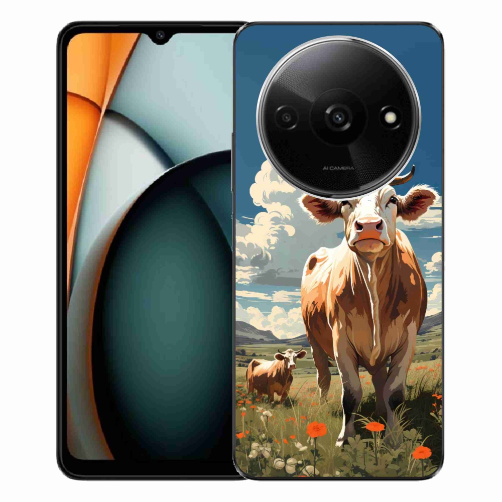Gelový kryt mmCase na Xiaomi Redmi A3 - krávy na louce