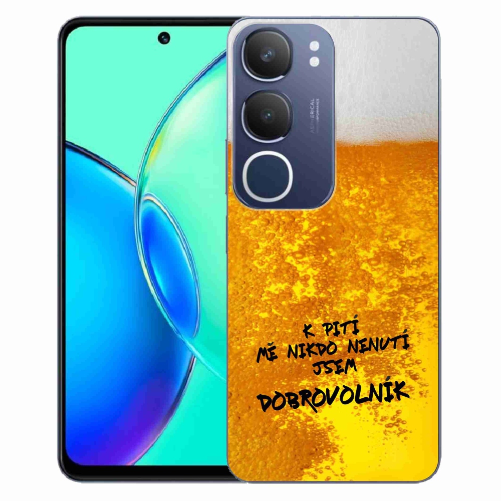 Gelový kryt mmCase na Vivo Y19s - pivní motiv 4