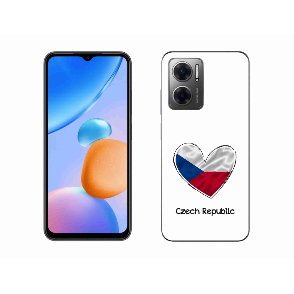 Gelový kryt mmCase na Xiaomi Redmi 10 5G - vlajka srdce bílé pozadí