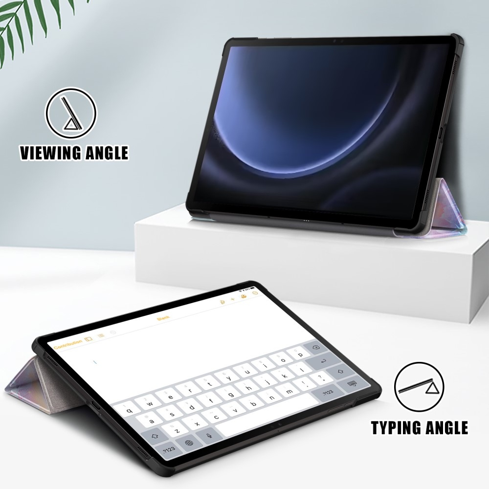 Print chytré zavírací pouzdro na Samsung Galaxy Tab S9 FE/Tab S10 FE - abstraktní vzor