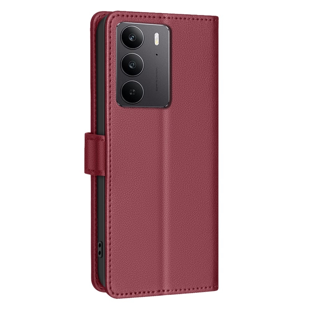 BINFEN knížkové pouzdro na Realme C75 - červené