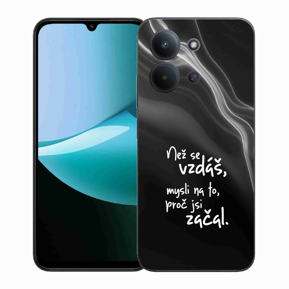 Gelový kryt mmCase na Xiaomi Redmi 15C 4G (171mm)/Poco C85 4G (171mm) - citát 2 černé pozadí