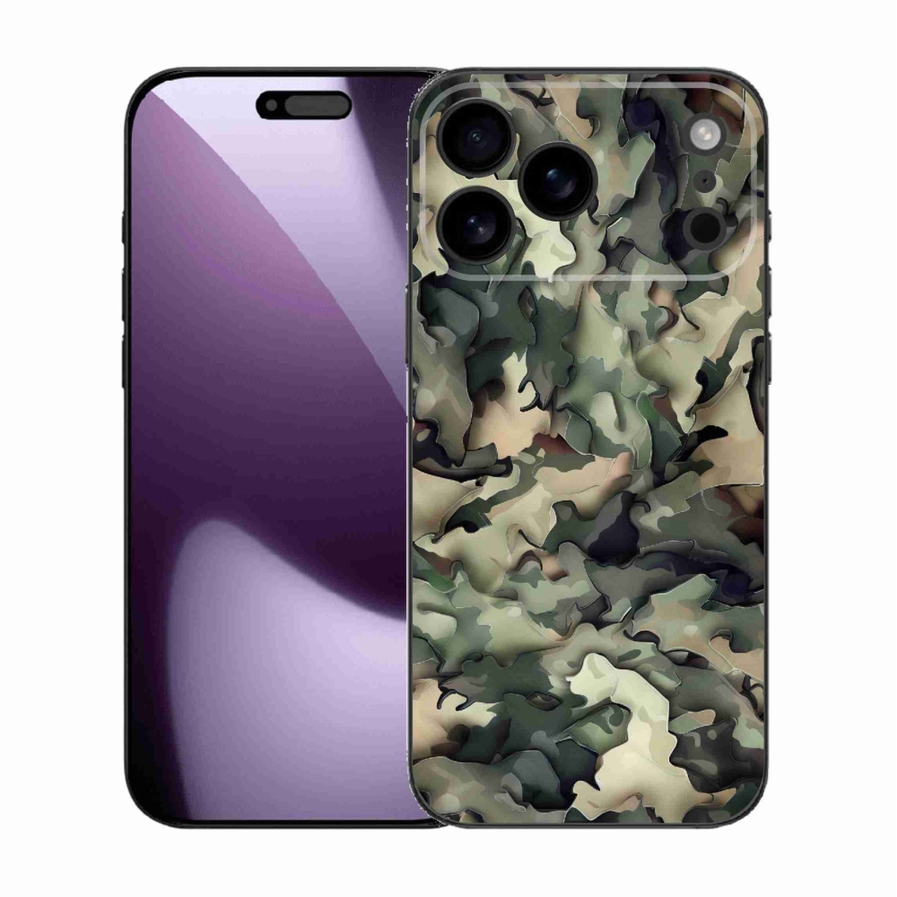 Gelový kryt mmCase na iPhone 17 Pro Max - maskáčový vzor 9