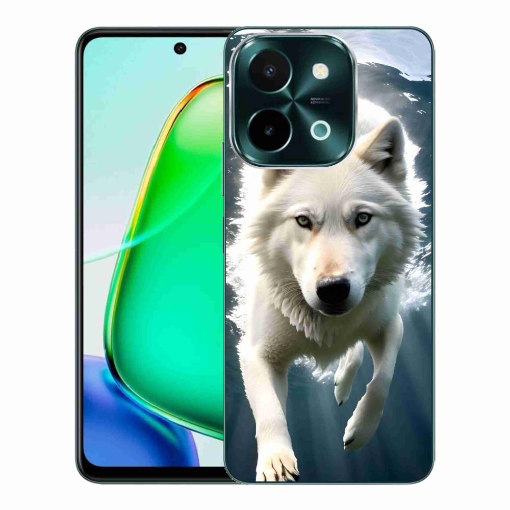 Gelový kryt mmCase na Vivo Y28 - bílý vlk