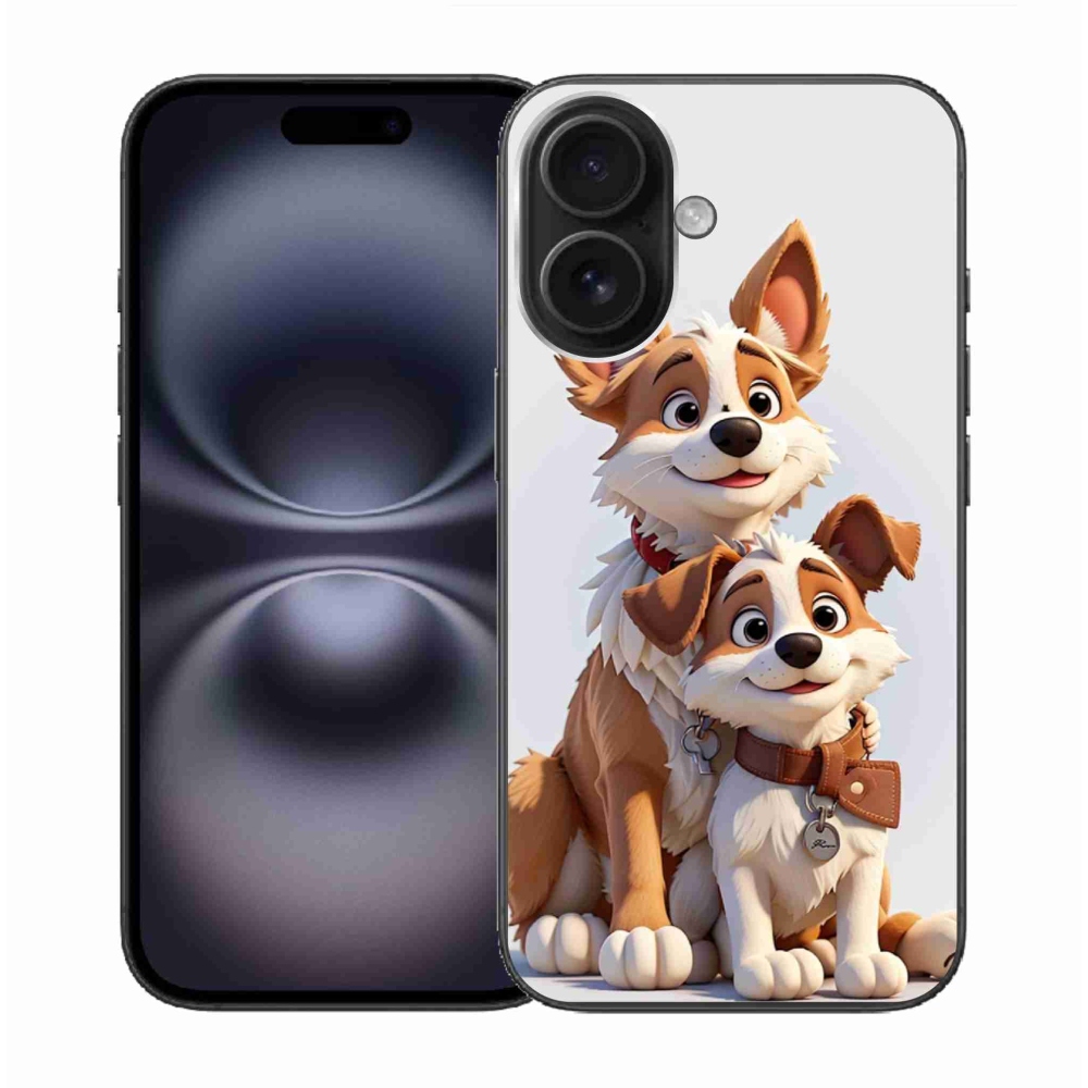 Gelový kryt mmCase na iPhone 16 - kreslení psi