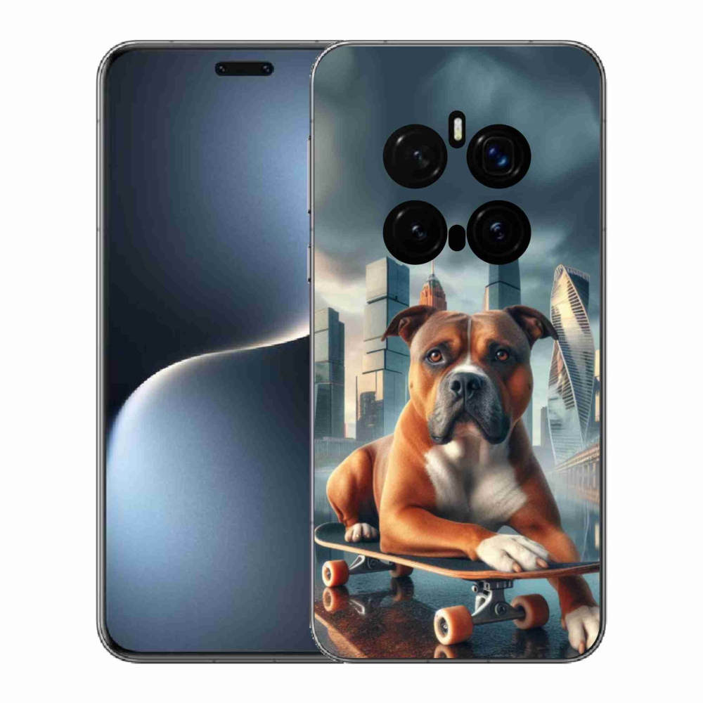 Gelový kryt mmCase na Honor Magic 7 Pro 5G - pes na skateboardu