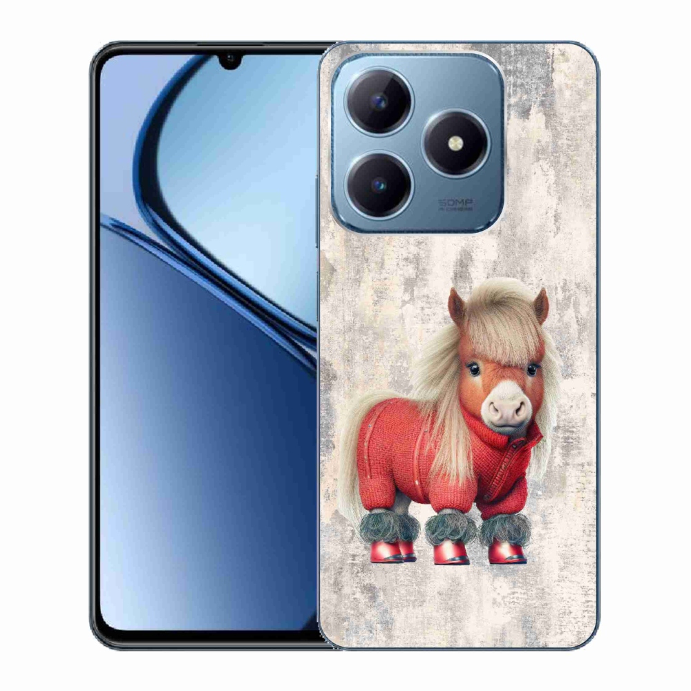 Gelový kryt mmCase na Realme C63 - poník ve svetru