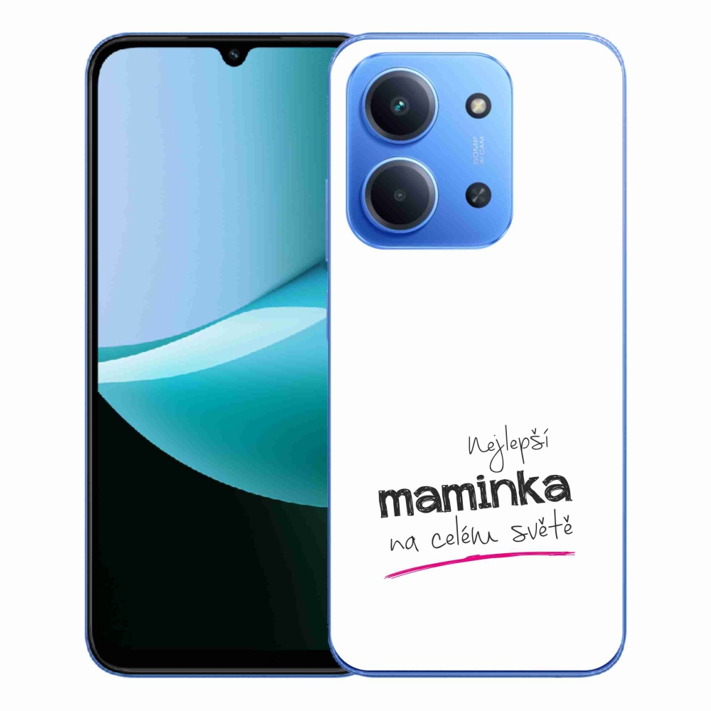 Gelový kryt mmCase na Xiaomi Redmi 15C 4G/5G (173mm) - nejlepší maminka 4 bílé pozadí