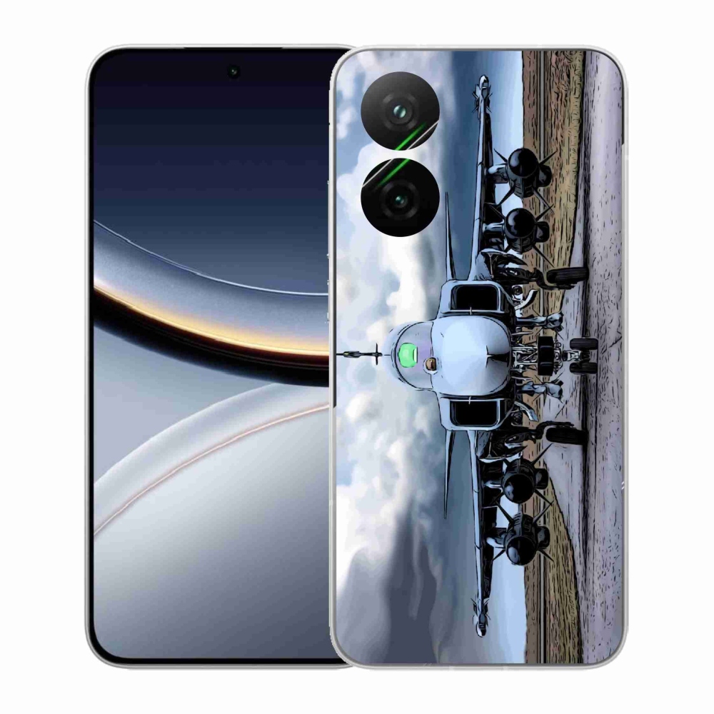 Gelový kryt mmCase na Xiaomi Poco F7 5G - vojenské letadlo