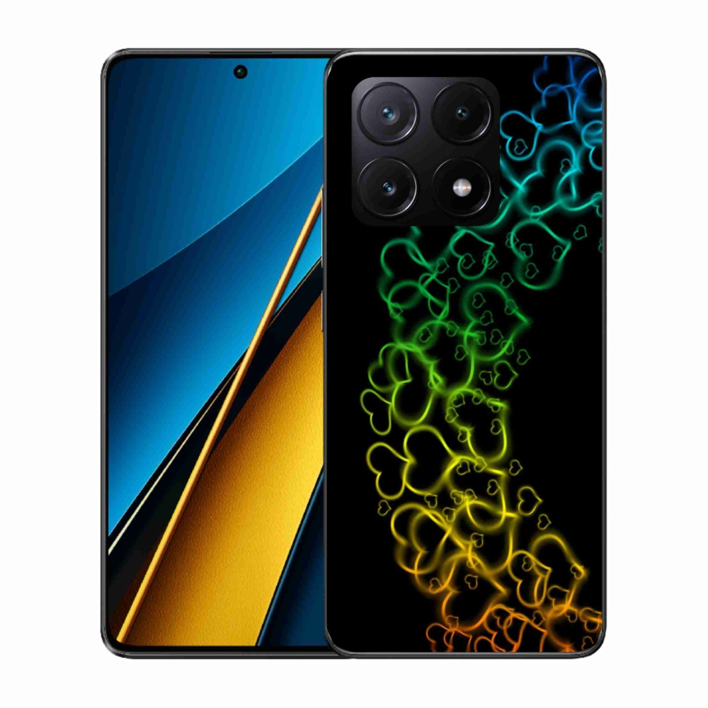 Gelový kryt mmCase na Xiaomi Poco X6 Pro 5G - barevná srdíčka