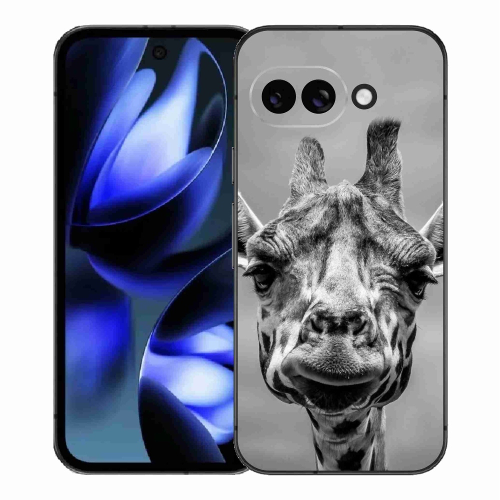 Gelový kryt mmCase na Google Pixel 9a - černobílá žirafa