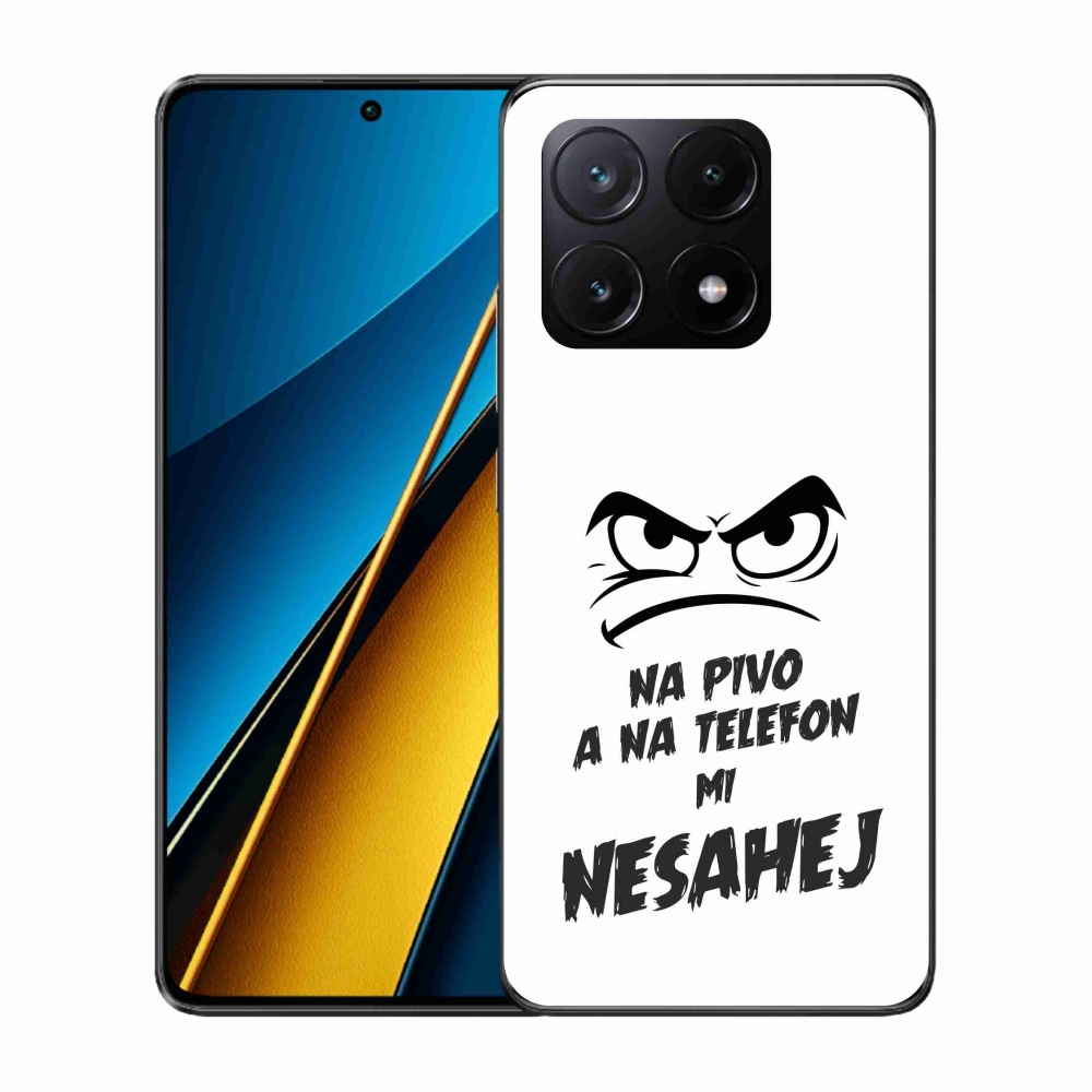 Gelový kryt mmCase na Xiaomi Poco X6 Pro 5G - pivní motiv 2 bílé pozadí