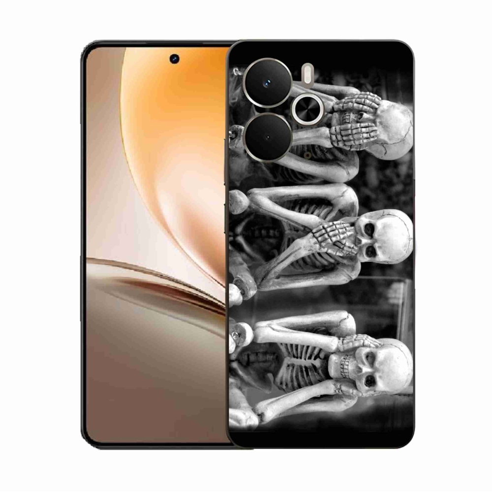 Gelový kryt mmCase na Realme 14 5G - kostlivci