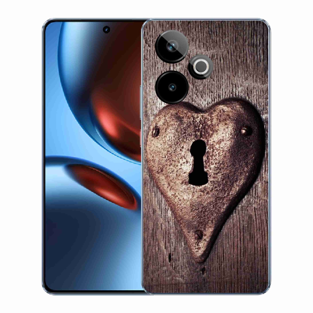Gelový kryt mmCase na Realme GT 7 5G/GT 7T 5G - zámek ve tvaru srdce