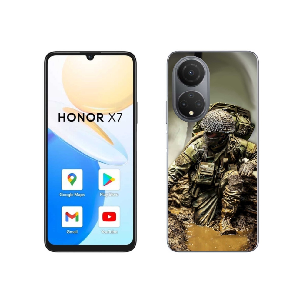 Gelový kryt mmCase na Honor X7 - voják
