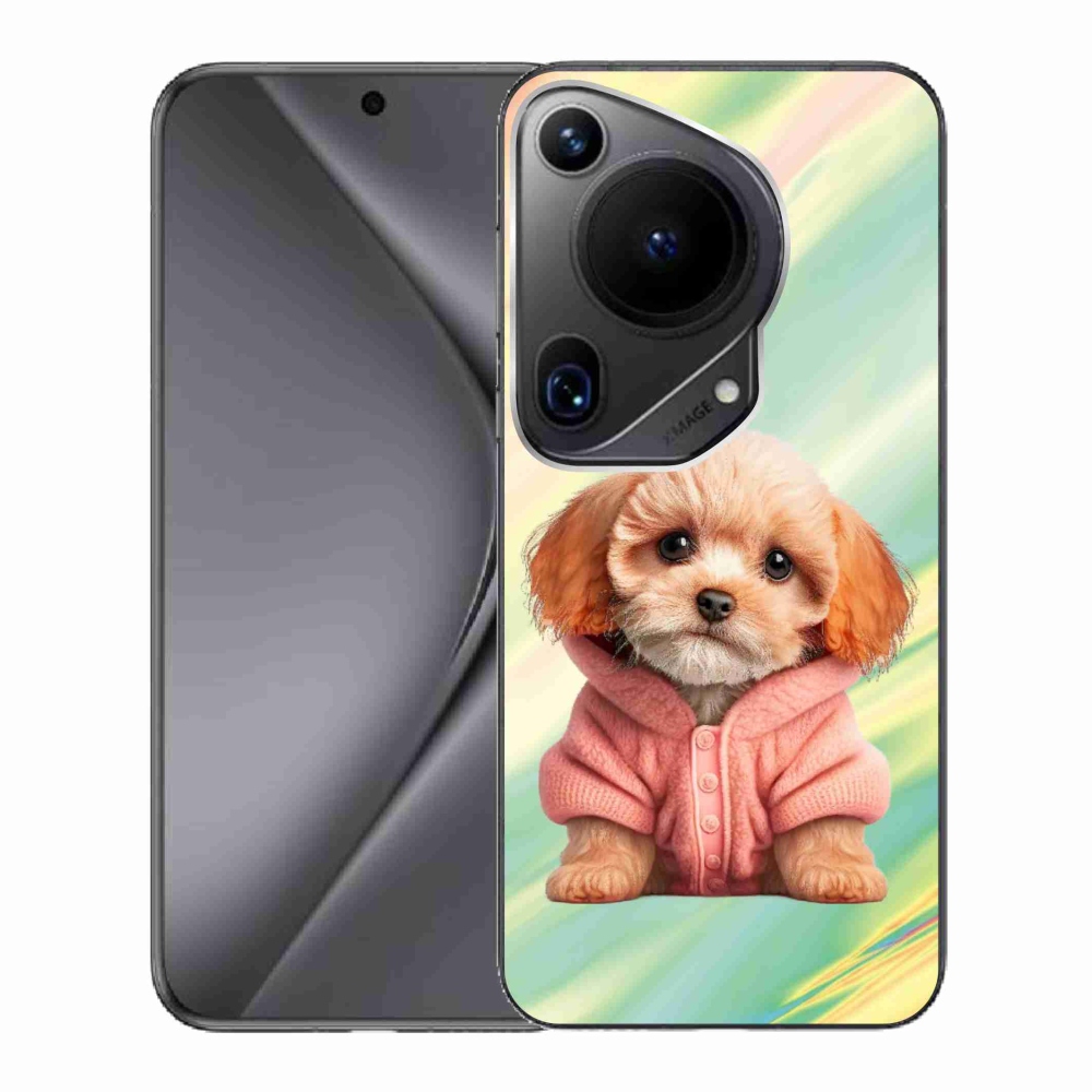 Gelový kryt mmCase na Huawei Pura 70 Ultra - štěně ve svetru