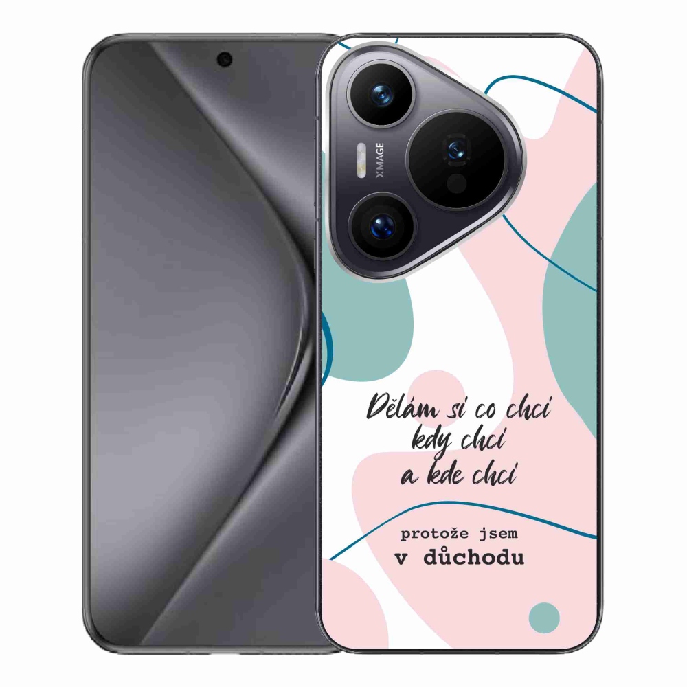Gelový kryt mmCase na Huawei Pura 70 Pro - vtipný text 10 bílé pozadí