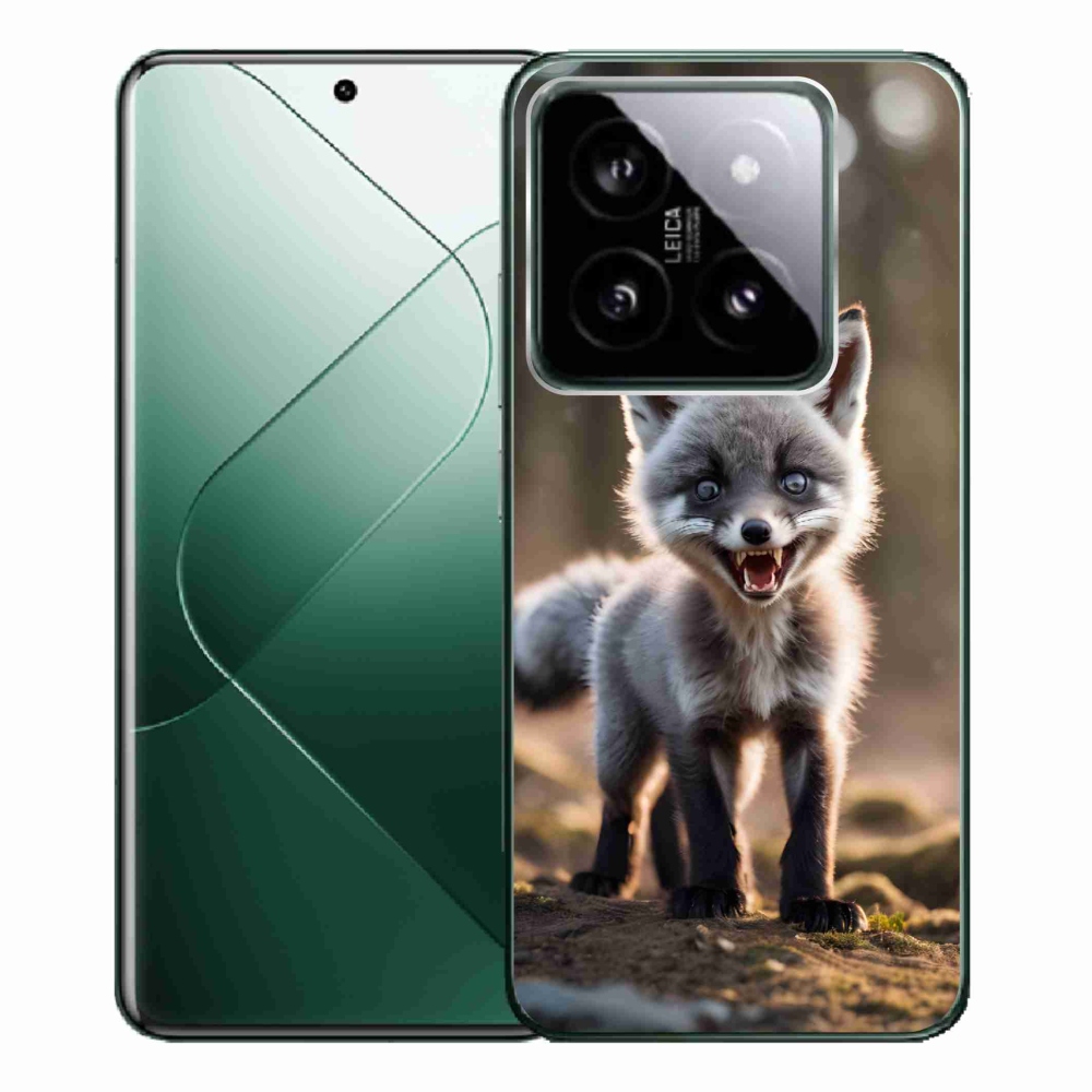 Gelový kryt mmCase na Xiaomi 14 Pro - rozzuřená liška