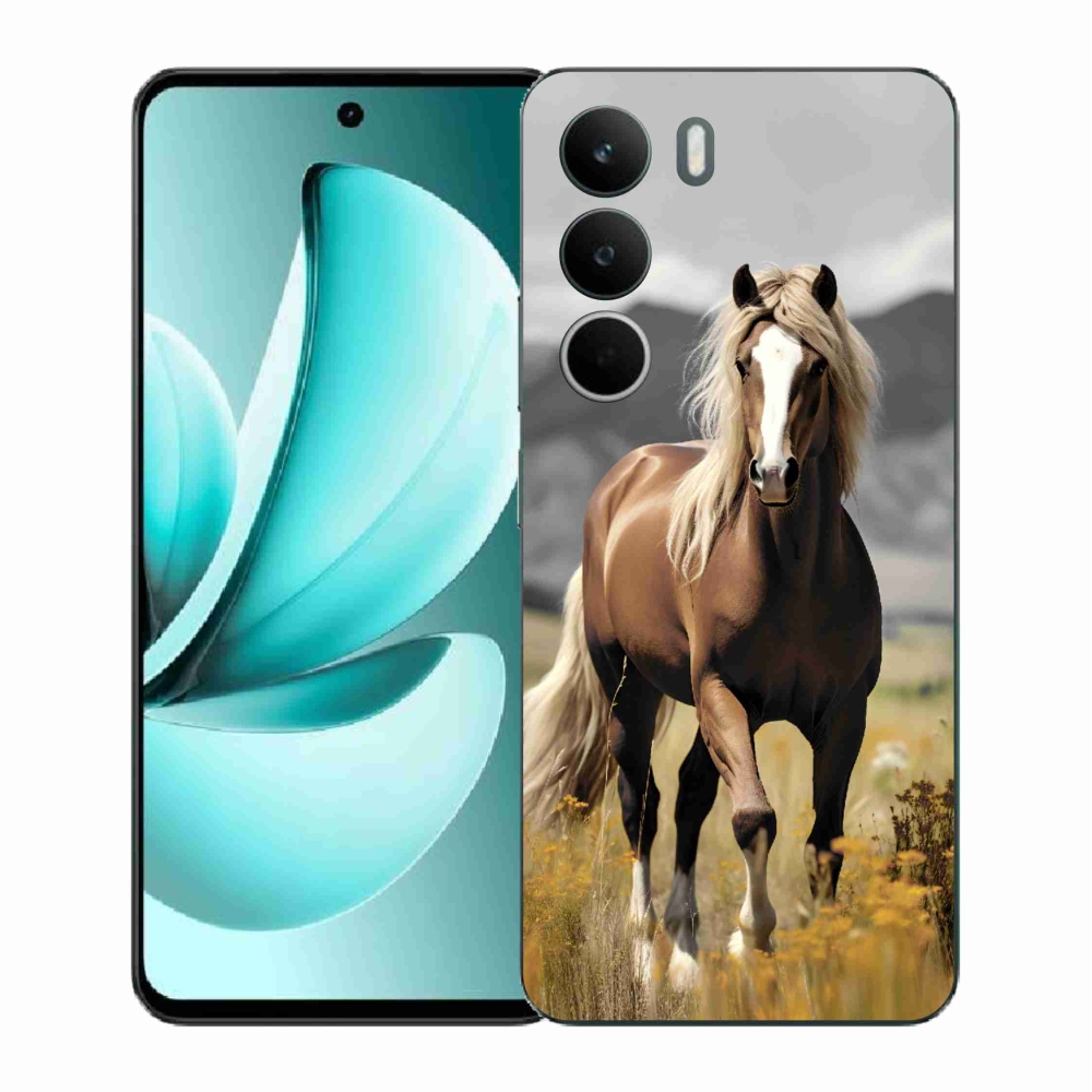 Gelový kryt mmCase na Realme C71 - hnědý kůň 1