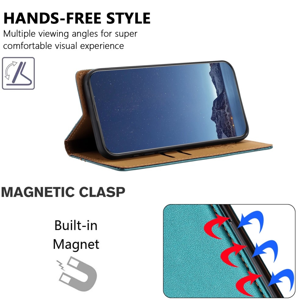 L-Shaped knížkové pouzdro na Honor 400 Lite - zelené