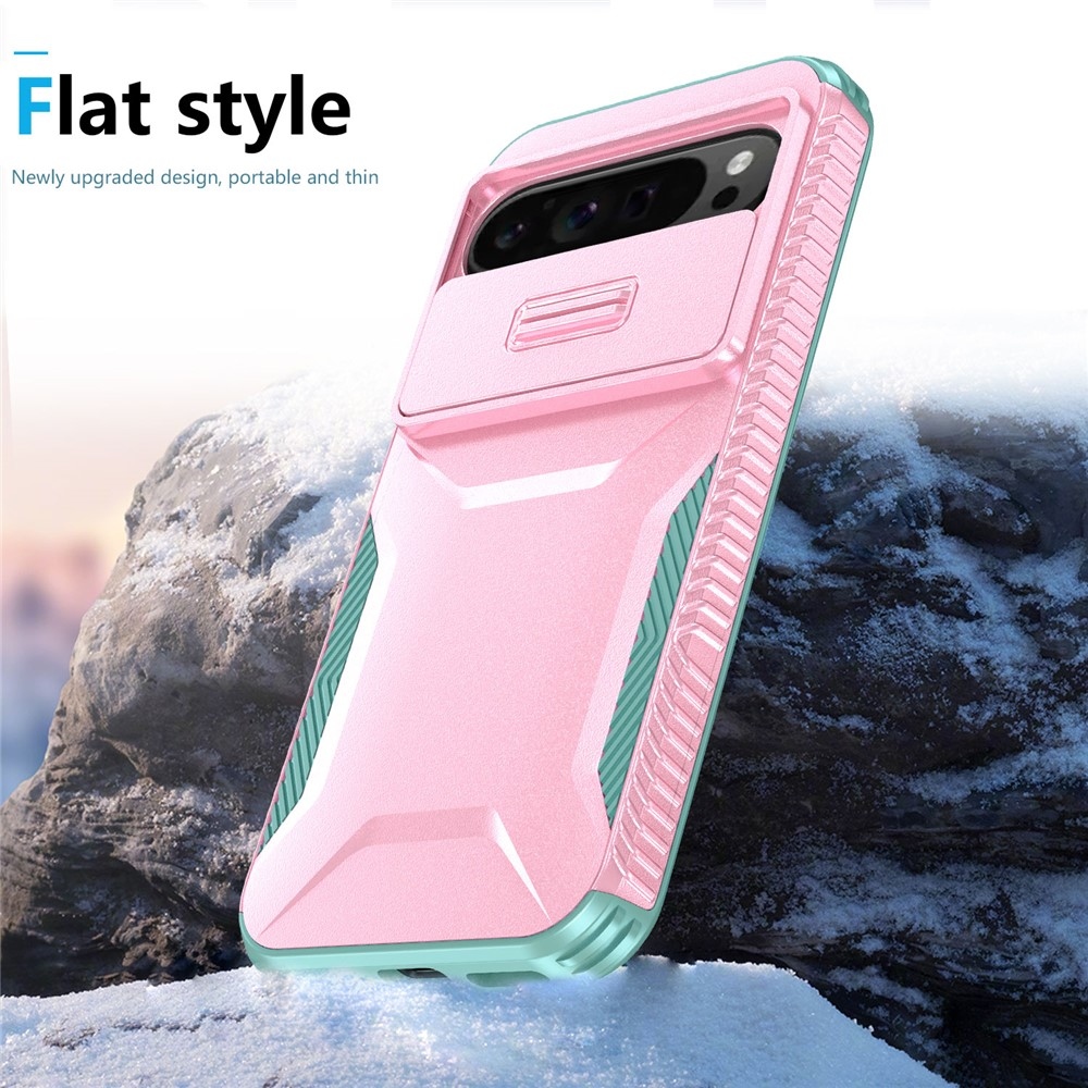 Lid odolný kryt na Google Pixel 10 Pro XL - růžový/modrozelený