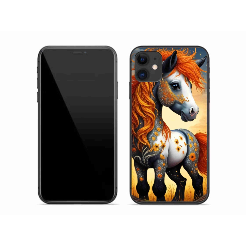Gelový kryt mmCase na iPhone 11 - barevný poník