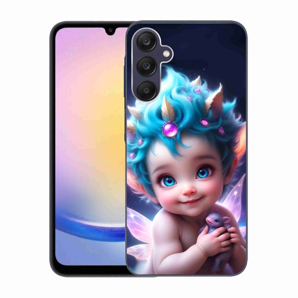 Gelový kryt mmCase na Samsung Galaxy A25 5G - dítě s motýlími křídly