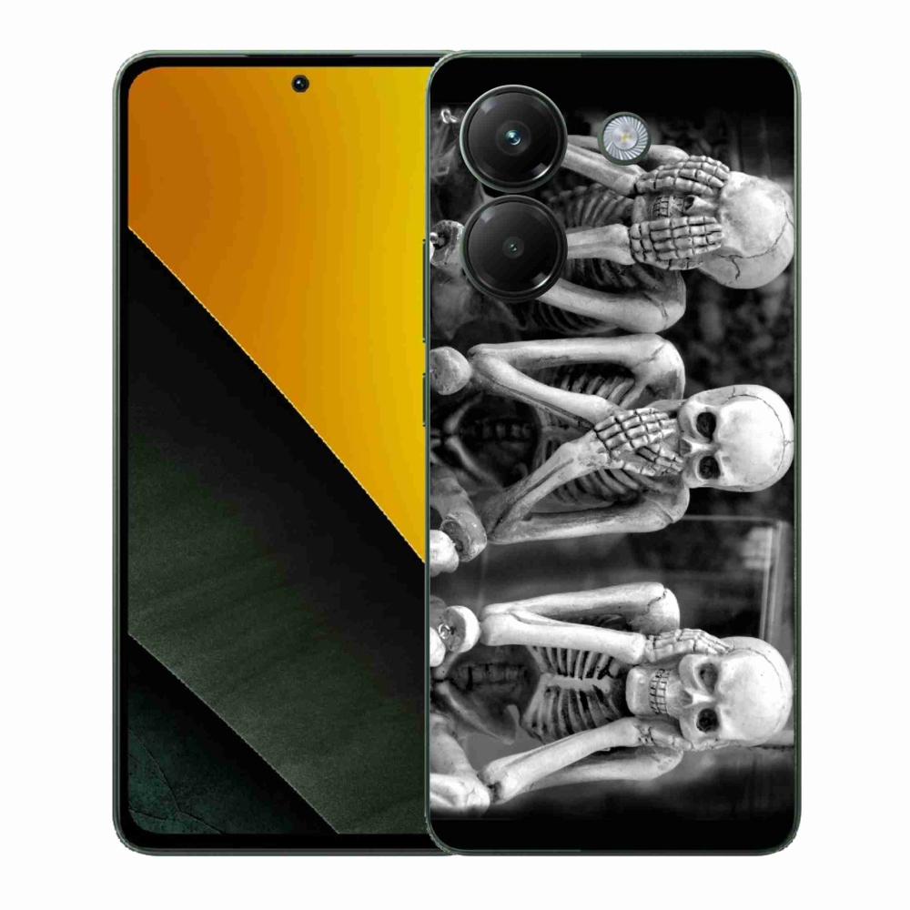 Gelový kryt mmCase na Xiaomi Poco M7 Pro 5G - kostlivci