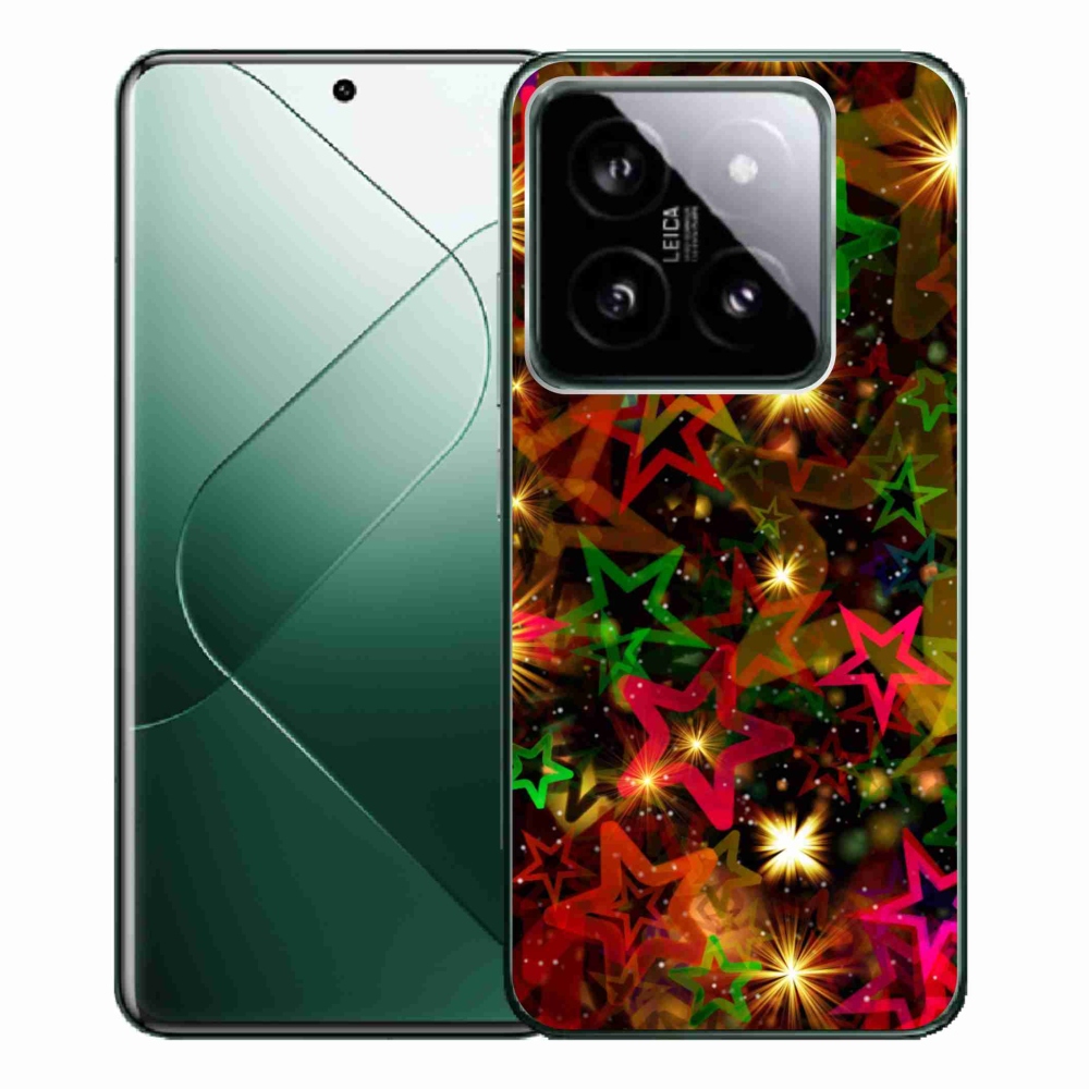 Gelový kryt mmCase na Xiaomi 14 Pro - barevné hvězdičky