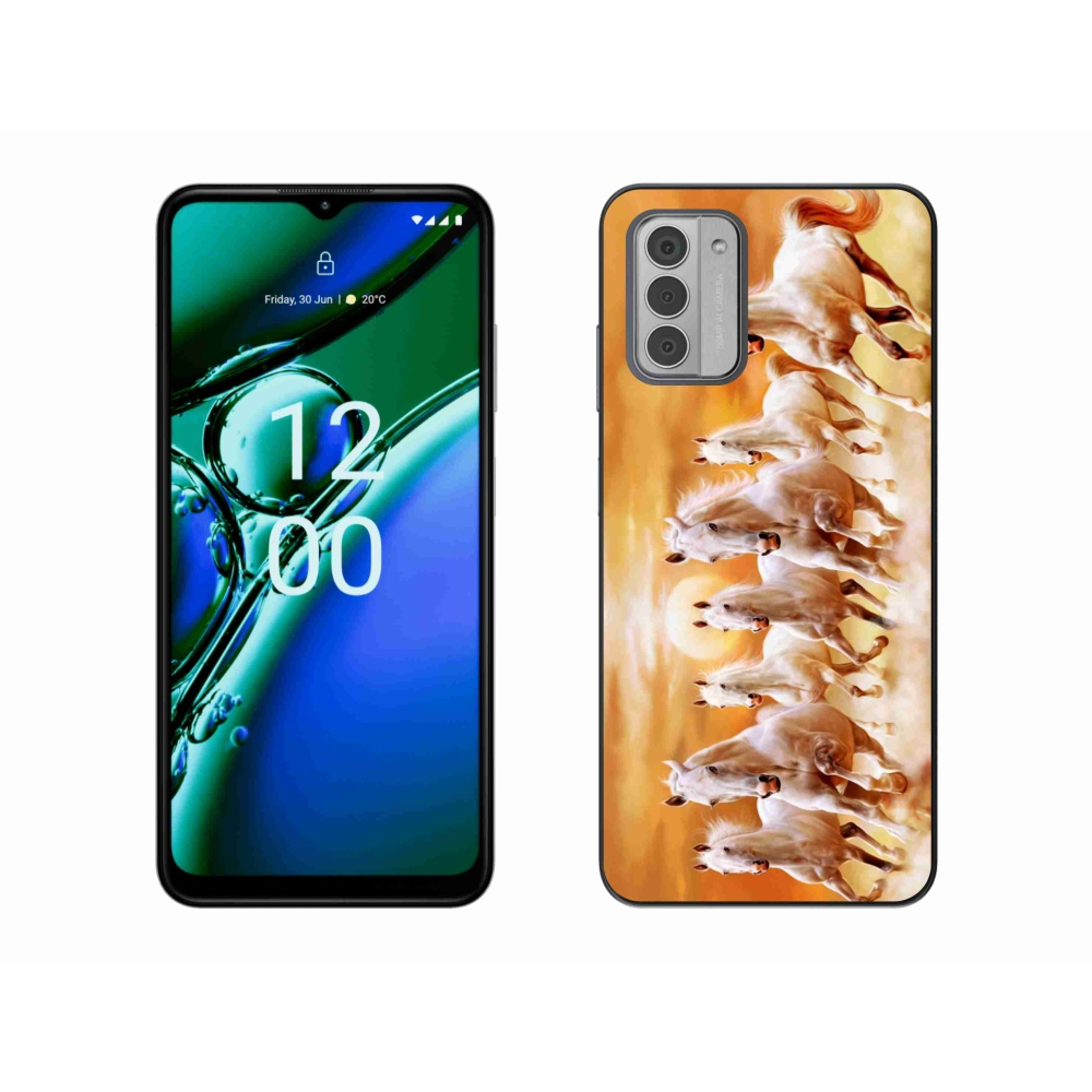 Gelový obal mmCase na Nokia G42 - koně 2