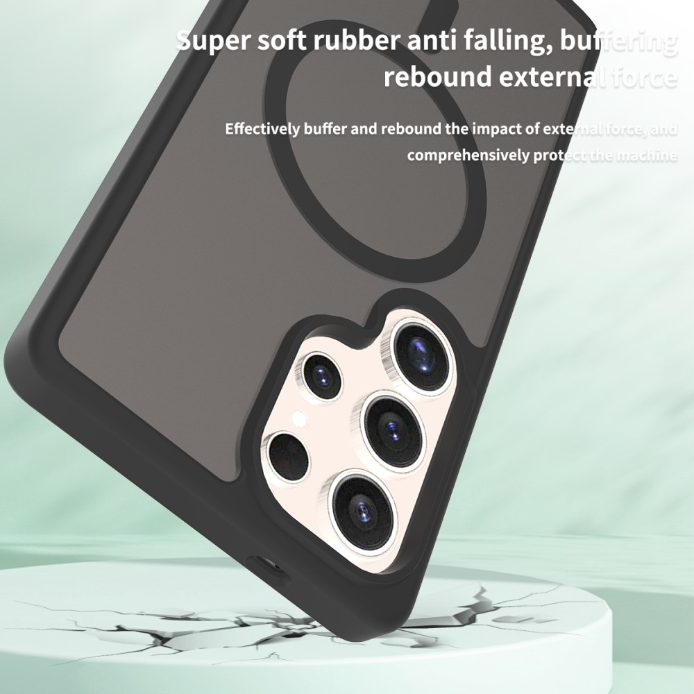 Skin gelový obal s pevnými zády a podporou MagSafe na Samsung Galaxy S25 Ultra - černý