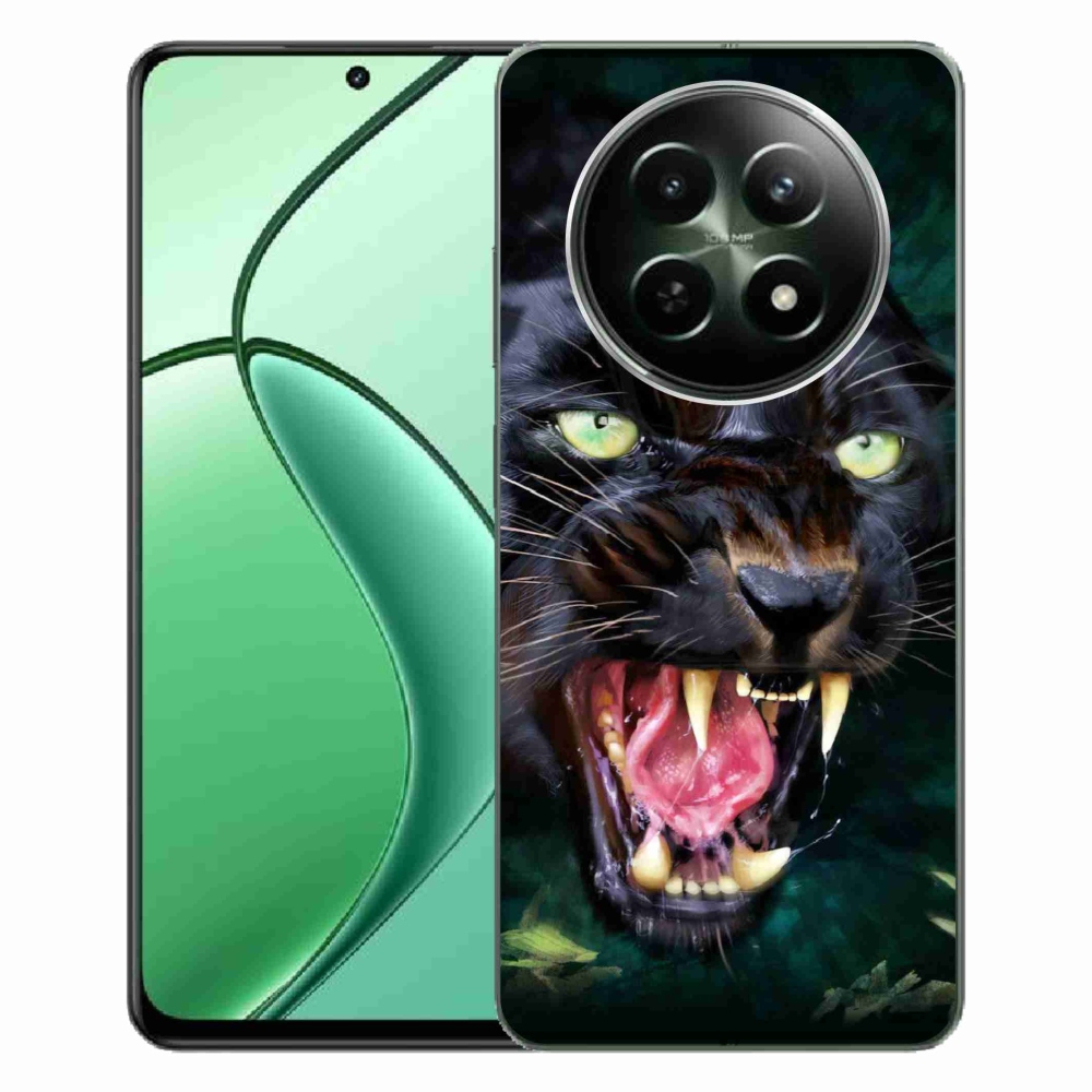 Gelový kryt mmCase na Realme 12 5G/12x 5G - rozzuřený černý panter