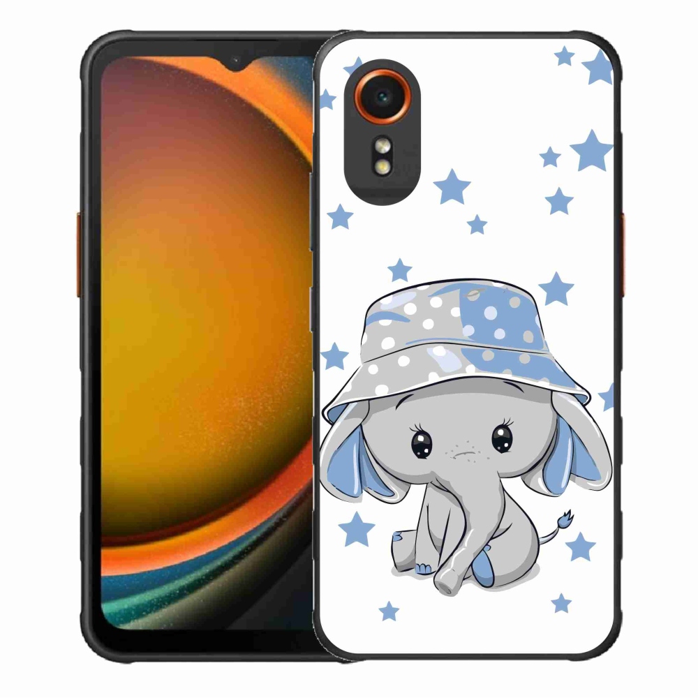 Gelový kryt mmCase na Samsung Galaxy Xcover 7 - modrý slon