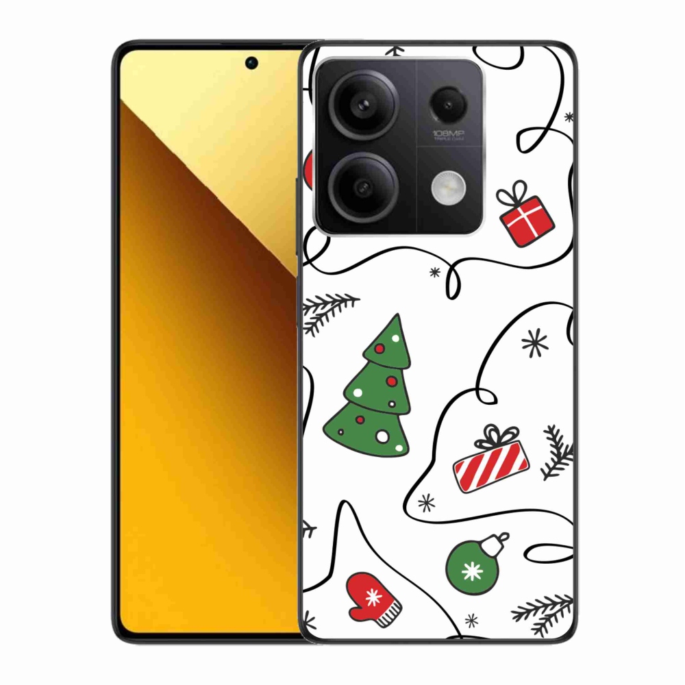 Gelový kryt mmCase na Xiaomi Redmi Note 13 5G - vánoční motivy