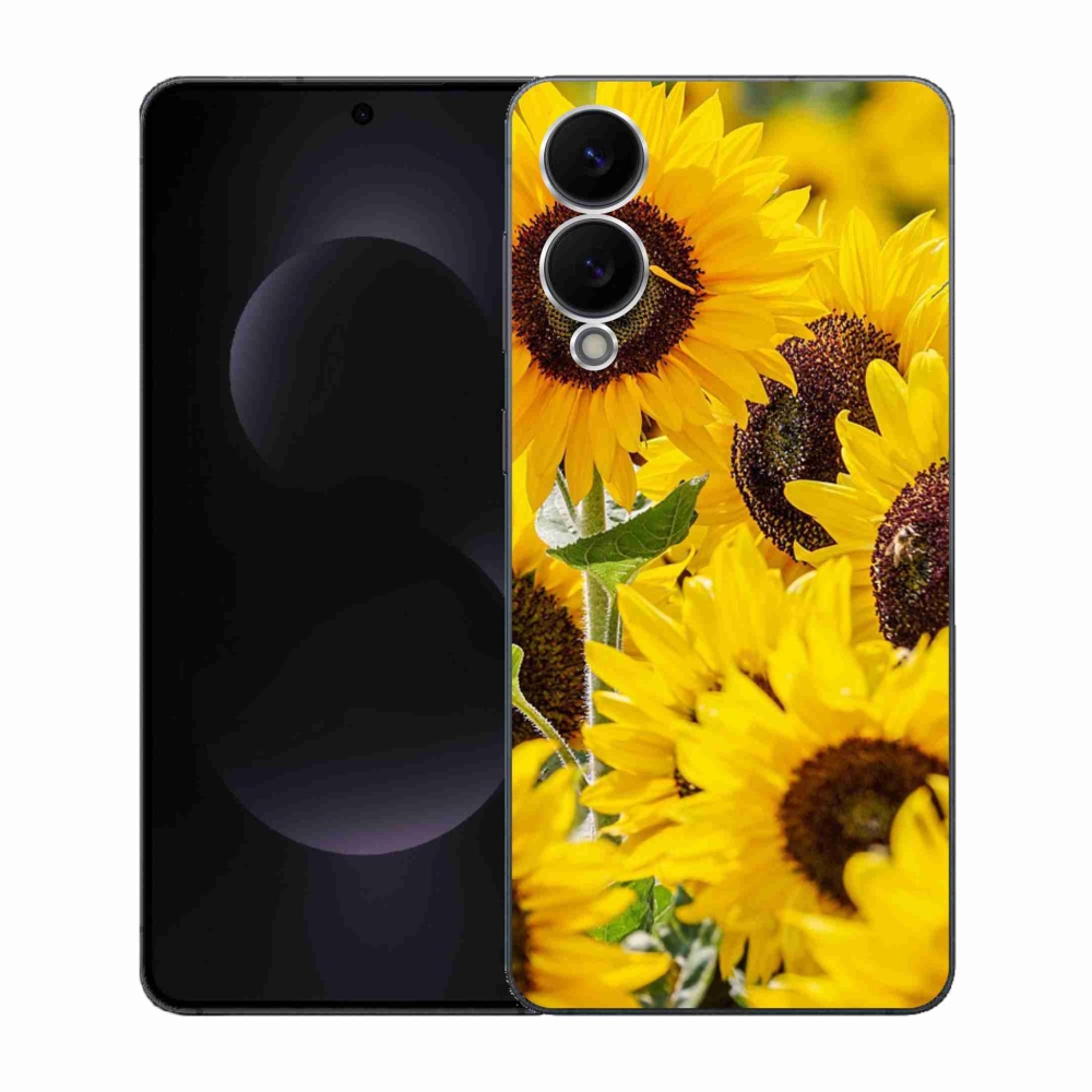 Gelový kryt mmCase na Samsung Galaxy S25 Edge - slunečnice