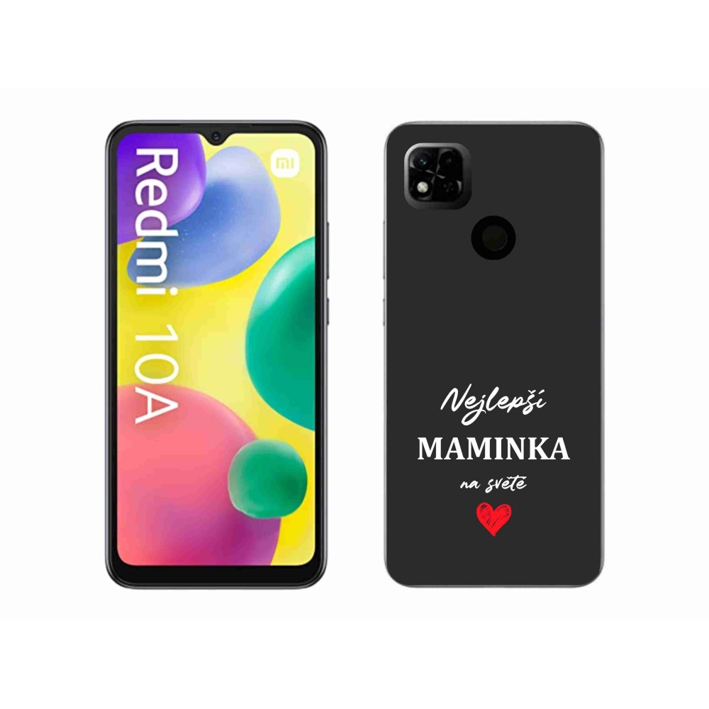 Gelový kryt mmCase na Xiaomi Redmi 10A - nejlepší maminka 1 černé pozadí