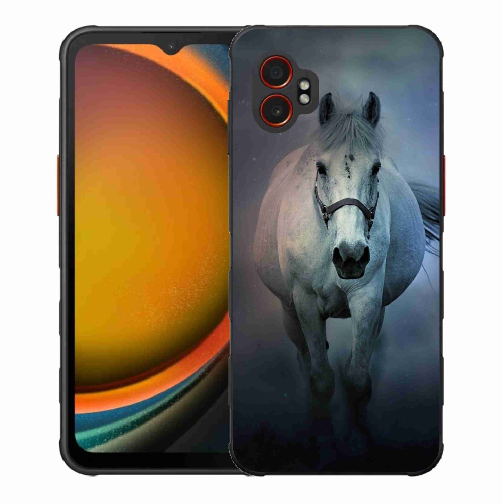 Gelový kryt mmCase na Samsung Galaxy Xcover 7 Pro - běžící bílý kůň