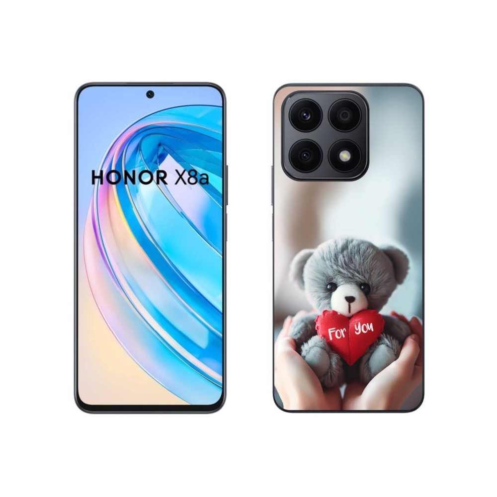 Gelový kryt mmCase na Honor X8a - medvídek pro zamilované