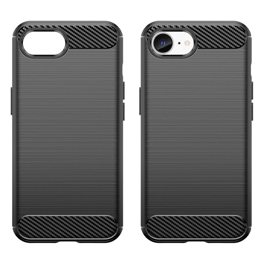 Carbon odolný gelový obal na iPhone 16e - černý