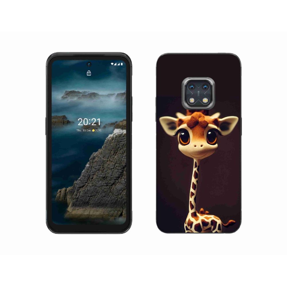 Gelový kryt mmCase na Nokia XR20 - malá žirafa