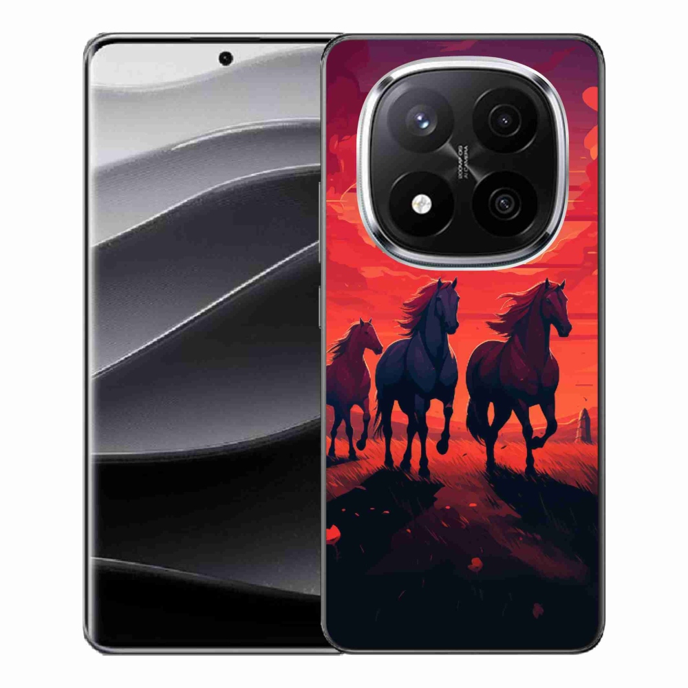 Gelový kryt mmCase na Xiaomi Redmi Note 14 Pro+ 5G - koně a západ slunce