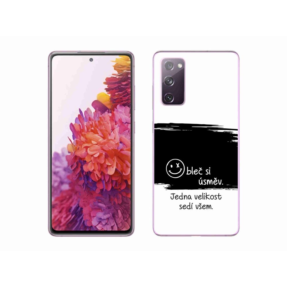 Gelový kryt mmCase na Samsung Galaxy S20 FE - vtipný text 8 černobílé pozadí