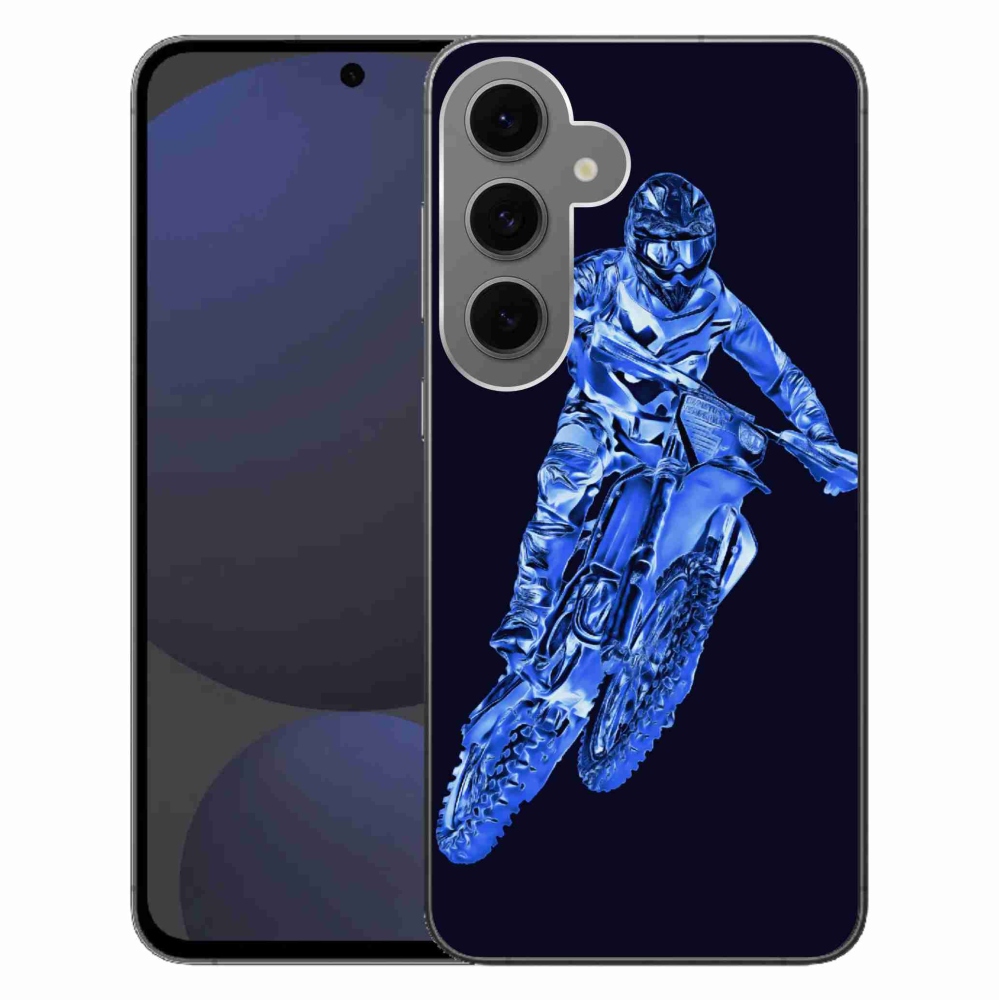 Gelový kryt mmCase na Samsung Galaxy S24 FE - motocross 1