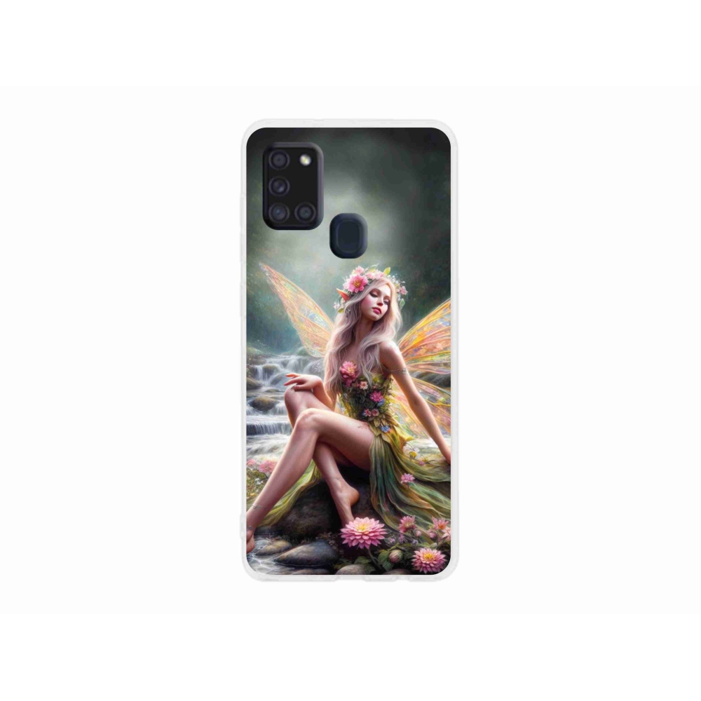 Gelový kryt mmCase na Samsung Galaxy A21s - motýlí žena 1