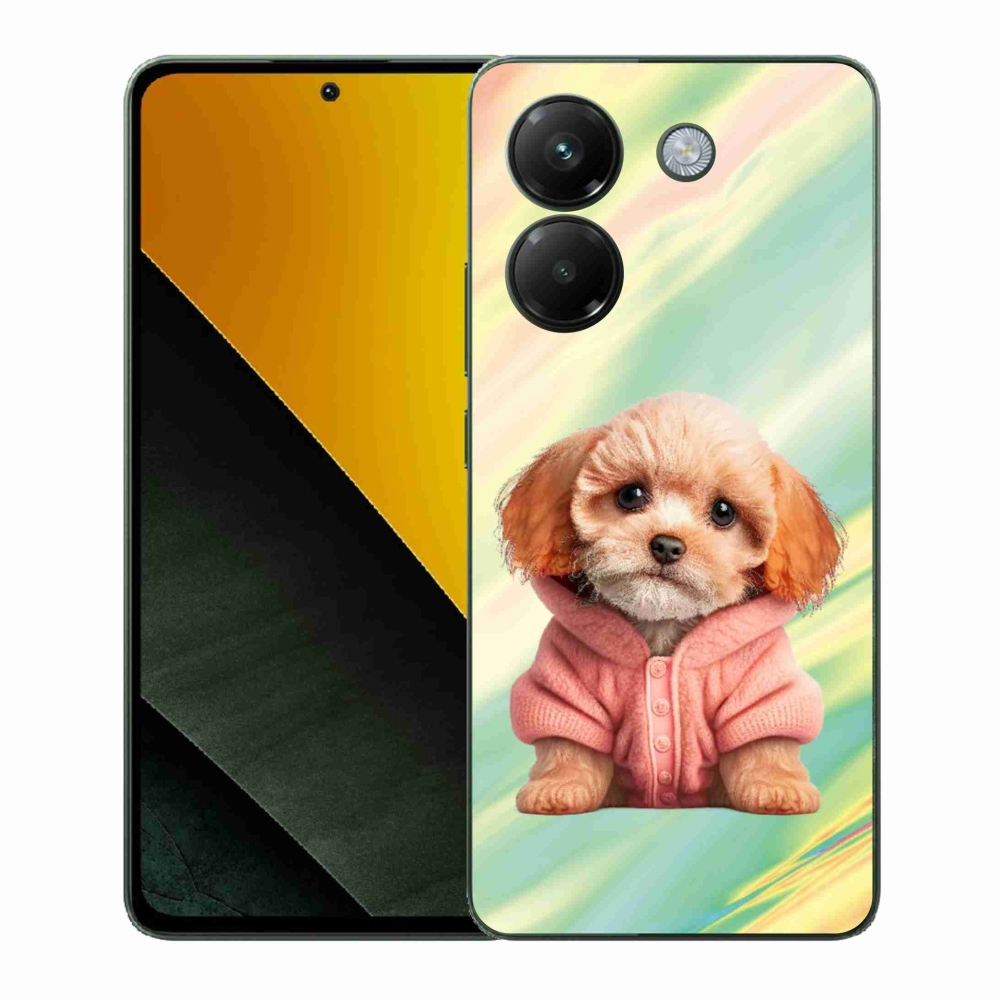 Gelový kryt mmCase na Xiaomi Poco M7 Pro 5G - štěně ve svetru