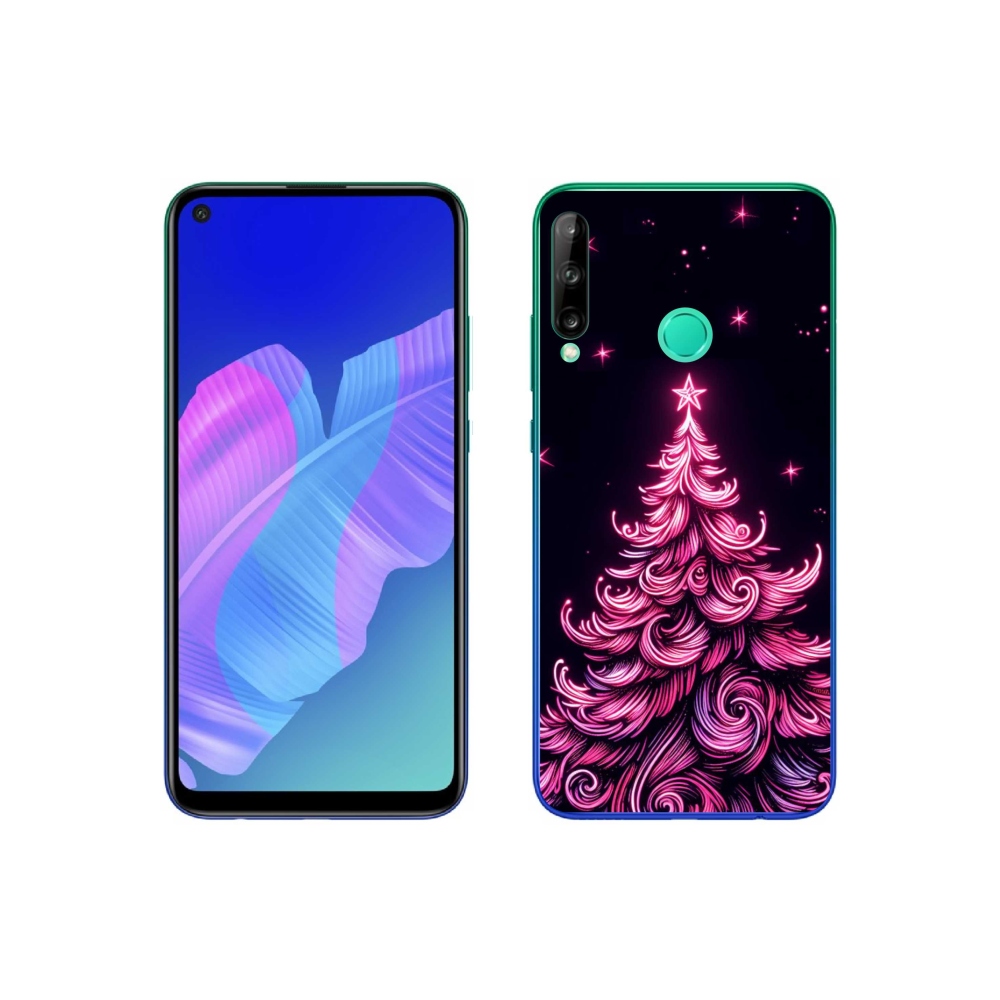 Gelový kryt mmCase na Huawei P40 Lite E - neonový vánoční stromek 2